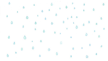 雨t136-0,Hand drawn blue water drop pattern on white background