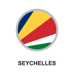 seychlles national flag circular vector design