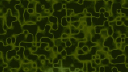 Abstract flowing organic yellow-green lines and shapes on a dark green background texture pattern