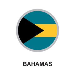 bahamas national flag circular vector design