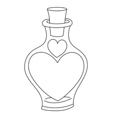 Love bottle icon