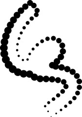Line dotted halftone shape, waves, swirl, curve