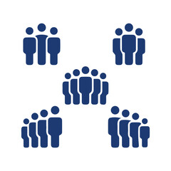 Business Team Icons Set – Corporate Teamwork, Collaboration and Partnership Vector