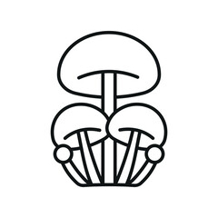 Mushroom icon in outline stroke for fresh, natural, and eco projects.