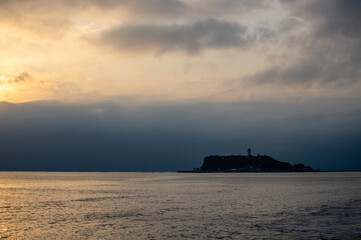 江の島のシルエット