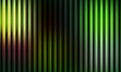 Green fractal glass gradient background with ribbed pattern. Abstract vertical design in vibrant multi color spectrum. Modern geometric prism illustration, abstract background