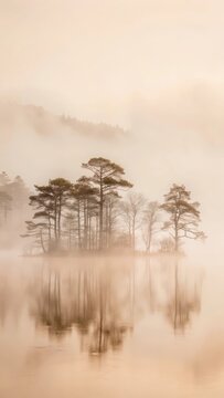 misty forest at rowardennan