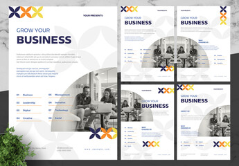Blue Yellow Business Flyer