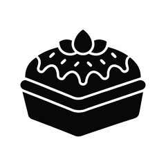 Financier Cake Icon Vector Illustration
