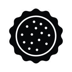 Ricciarelli Cookie Icon Vector Illustration