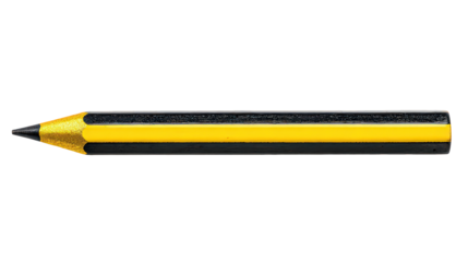 Black And Yellow Striped Pencil On Black Background