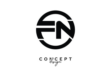 FN Creative Circle Monogram Logo Design – Modern Branding Concept