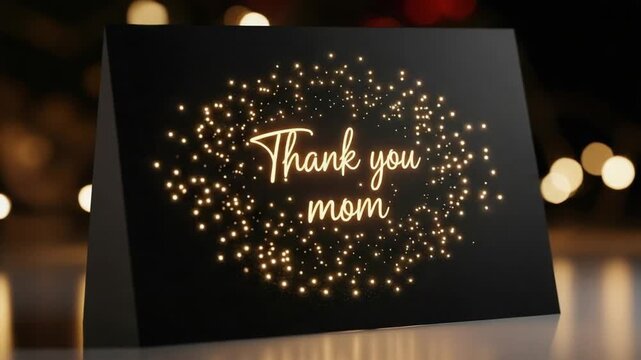 Elegant Thank You Mom Animated Greeting Card - Powered by Adobe