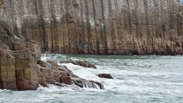 Natural Volcanic Basalt Lava Columns on the Coast of G&uuml;zelcehisar, Black Sea, Bartın, Turkey 28.09.2025