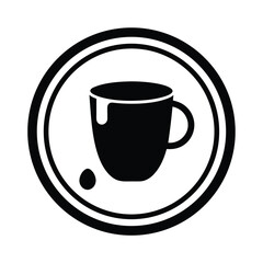 Coffee Cup Stain Icon Vector Illustration