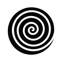 Coffee Art Spiral Outline Icon Vector Illustration