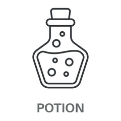 Potion Outline Concept Simple Style Design Vector