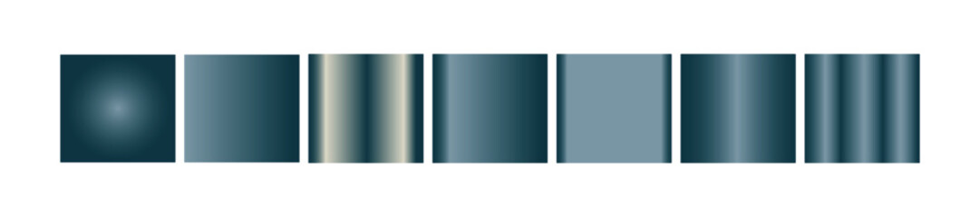 Naklejka premium A series of abstract blue and grey gradient squares and vertical stripes, creating a modern and minimalist visual texture isolated on transparent background