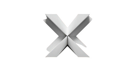 Abstract White X Letter Design