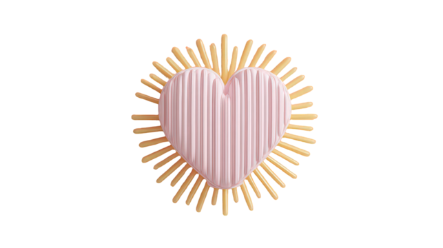 Pink Heart Shaped Food Design with Golden Design
