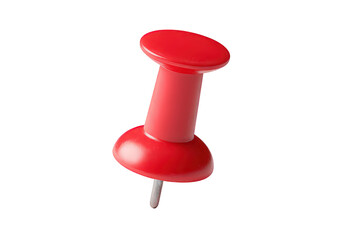 Red Pushpin Against Black Background