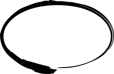 Set of oval grunge frames. Grunge empty