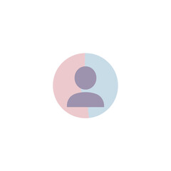 Simple user profile icon illustration with a clean and modern design, representing a generic person