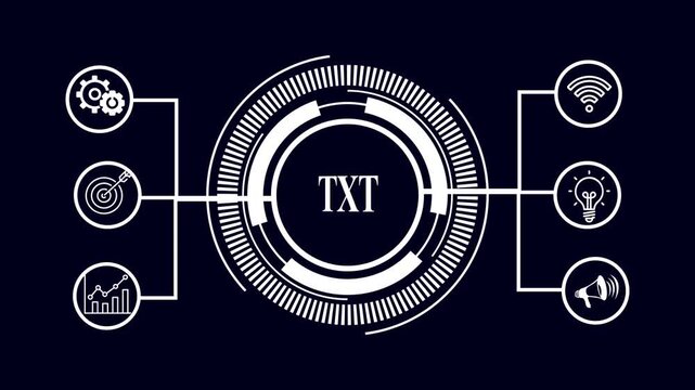 Digital video file name displayed on a dark background with film strip elements