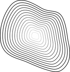 Fototapeta premium Circle dynamic amorphous shape made of gradient line blend, tech, digital