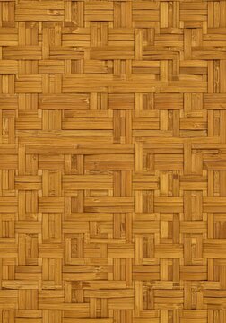 A traditional Indonesian woven bamboo mat (tikar) background, perfect for food photography and cultural design projects