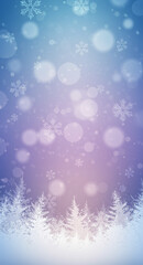 winter background with snowflakes