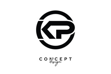 KP Creative Circle Monogram Logo Design &ndash; Modern Branding Concept