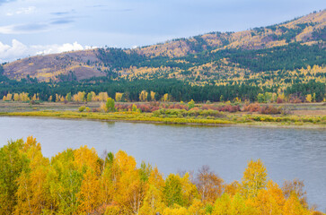 autumn river scenery