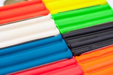 coloured plasticine bars