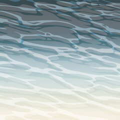 Calm water surface with soft gradient and realistic ripples, peaceful ocean wave texture, serene background for nature, spa, meditation, travel, or relaxation themes