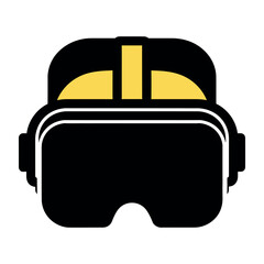 Modern virtual reality headset icon