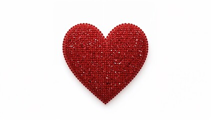 Obraz premium A vibrant red heart shape composed of many smaller red elements