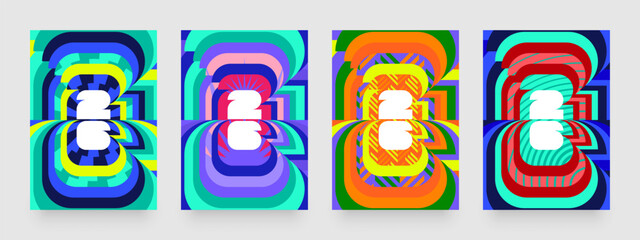 Set of mockups for a sporting event, tournament, invitation or cup. Geometric shapes for poster, layout or background 2026.