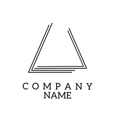 Element vector. Building logo. Triangle abstract business logo.