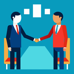 Business Handshake Across a Conference Table