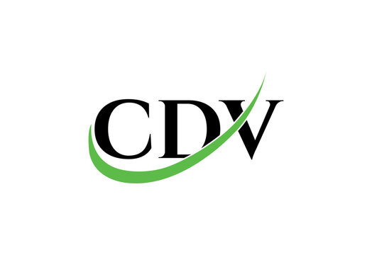 CDV Letter Modern  Monogram Logo | Minimal Initials Icon Design.