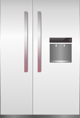 Modern Large Capacity Double Door Fridge with water dispenser