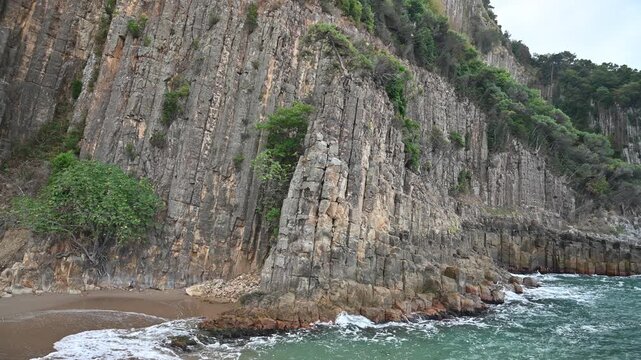 Natural Volcanic Basalt Lava Columns on the Coast of G&uuml;zelcehisar, Black Sea, Bartın, Turkey 28.09.2025
