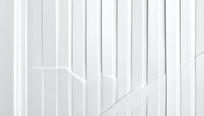 White ribbed surface with subtle light play, a crack visible at the bottom right