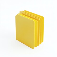 yellow folder 3d icon illustration	