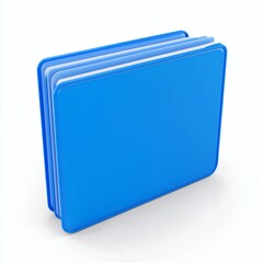 blue folder 3d icon illustration	