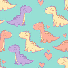 A Cute Kawaii Seamless Pattern featuring Charming Blue Foxes and Whimsical Red Mushrooms, Perfect for Children's Designs or Fabric Backgrounds