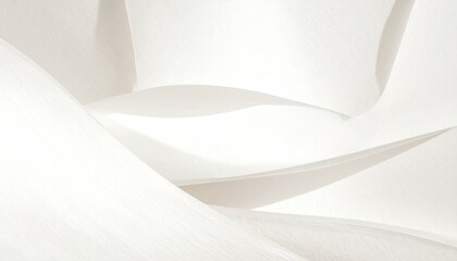 Abstract macro of layered, curving, and luminous cream-colored surfaces