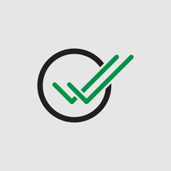 Check mark icon. Single and double ticks. Confirmation and read message status symbol. Used in chat, tasks, and notifications sign.