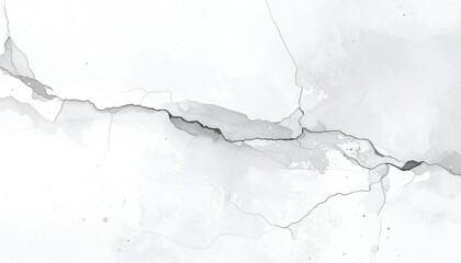 A close-up of a white surface with a prominent dark crack, showing fissures